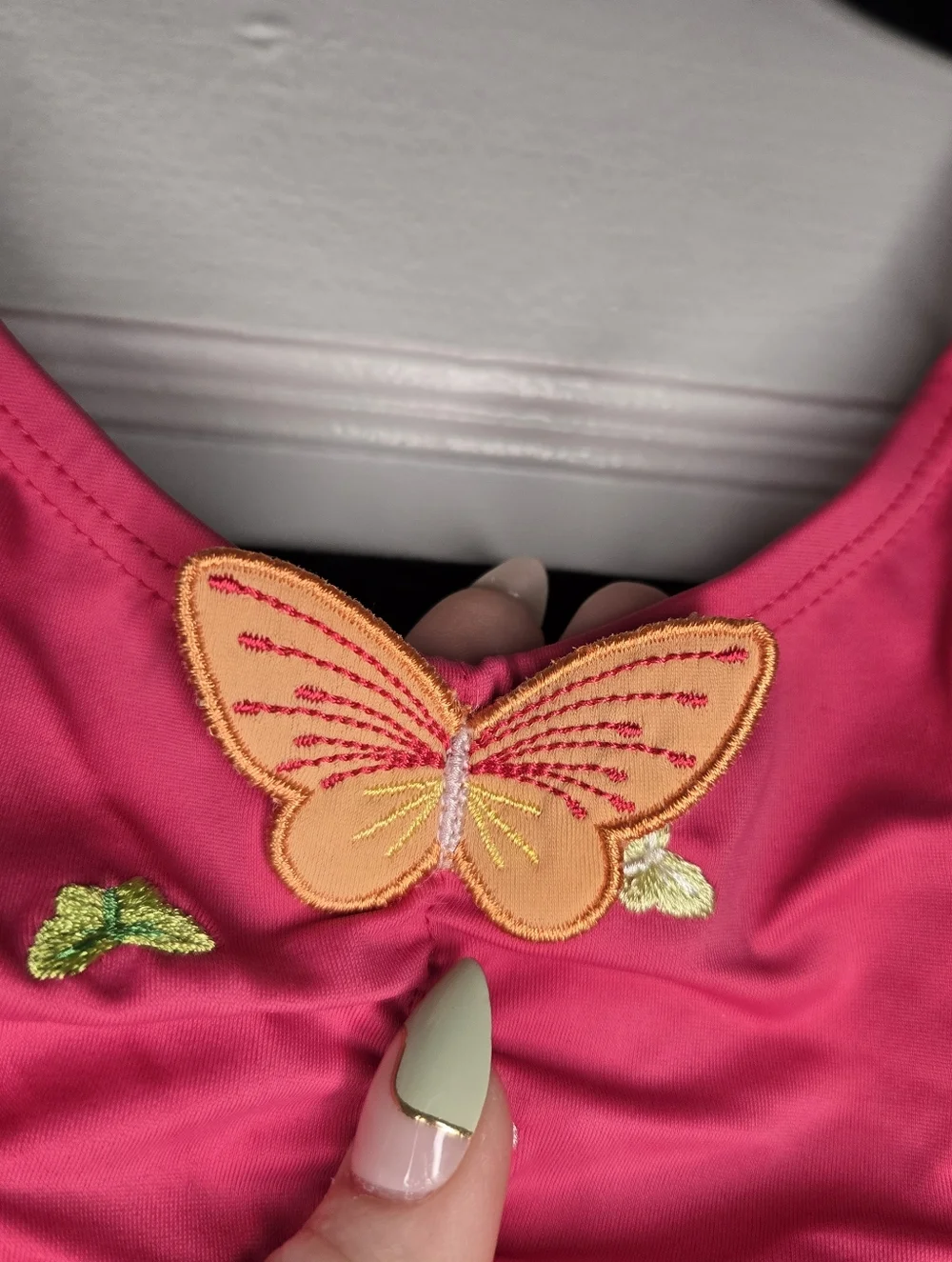 Gymboree Embroidered Butterfly Swim Top - 2T - Pink & Orange